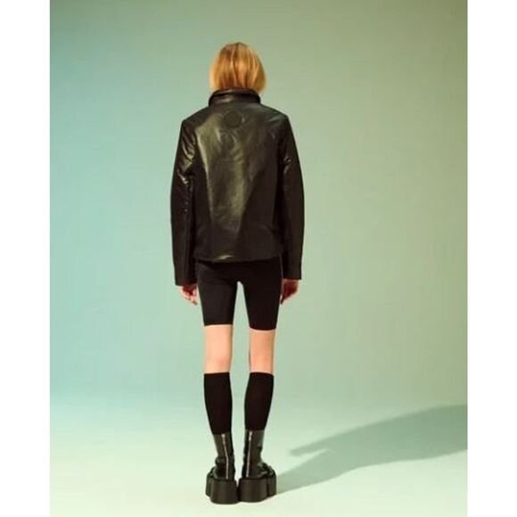 NIB Luxton Women's Teatherless Bomber Jacket Black 890 Black S P - Picture 5 of 16